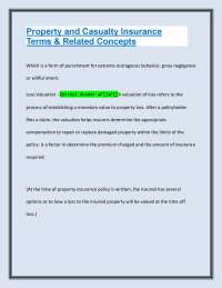 Property and Casualty Insurance Terms & Related Concepts | Ace Your Exams