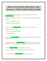 Macroecon Exam Questions and Answers 100% Solved 2026 Guide