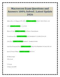 Macroecon Exam Questions and Answers 100% Solved | Latest Update 2026