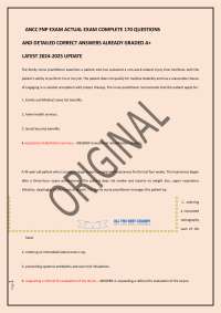 ANCC FNP EXAM ACTUAL EXAM COMPLETE 170 QUESTIONS AND DETAILED CORRECT ANSWERS ALREADY GR