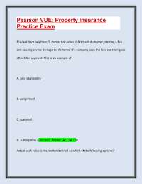 Pearson VUE: Property Insurance Practice Tested Questions with Winning Answers