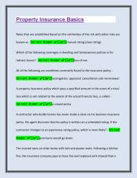 Property Insurance Basics Questions and Answers That Predict Success