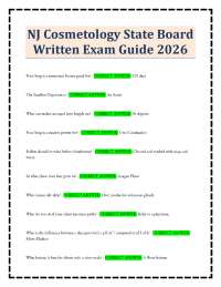 NJ Cosmetology State Board Written Exam Guide 2026