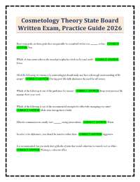 Cosmetology Theory State Board Written Exam, Practice Guide 2026