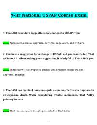 7-Hr National USPAP Course Exam Questions & Answers PDF | 2026