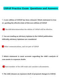 USPAP Practice Exam Questions & Answers PDF | ASB Rules | 2026