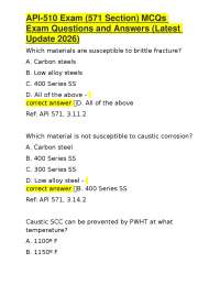 API-510 Exam (571 Section) MCQs Exam Questions and Answers (Latest Update 2026)