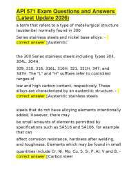 API 571 Exam Questions and Answers (Latest Update 2026)