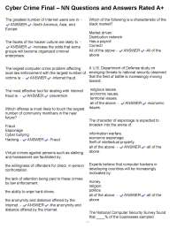 Cyber Crime Final – NN Questions and Answers