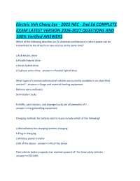 Electric Veh Charg Sys - 2025 NEC - 2nd Ed COMPLETE EXAM LATEST VERSION 2026-2027 QUESTION