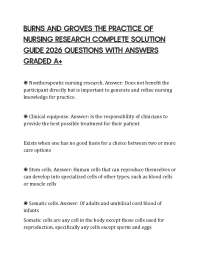 BURNS AND GROVES THE PRACTICE OF NURSING RESEARCH COMPLETE SOLUTION GUIDE 2026 QUESTIONS W