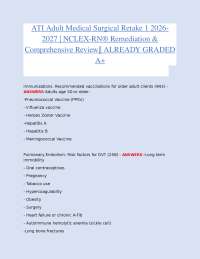 ATI Adult Medical-Surgical Retake 1 (2026–2027) – NCLEX-RN Remediation & Verified Answers