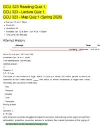 GCU 323 Reading Quiz 1, GCU 323 - Lecture Quiz 1, GCU 323 - Map Quiz 1 (Spring 2026)