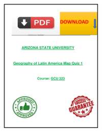 Geography of Latin America, GCU 323, Arizona State University – Map Quiz 1
