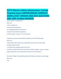 EVITP (Electric Vehicle Infrastructure Training Program) Exam COMPREHENSIVE COMPLETE EXAM