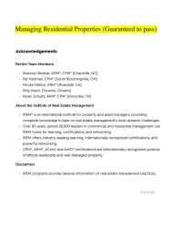 Managing Residential Properties (Guaranteed to pass)
