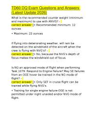 TD60 DQ Exam Questions and Answers (Latest Update 2026)