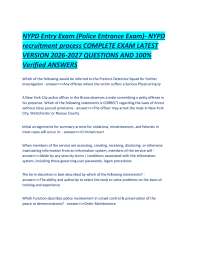 NYPD Entry Exam (Police Entrance Exam)- NYPD recruitment process COMPLETE EXAM LATEST VERS