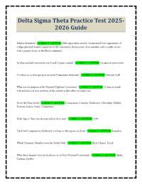 Delta Sigma Theta Practice Test 2025- 2026 Guide