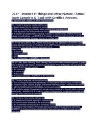 D337 - Internet of Things and Infrastructure / Actual Exam Complete