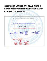 ATI TEAS MATH - TEAS 6 EXAM LATEST UPDATE 2026/2027 / PASS GUARANTEED