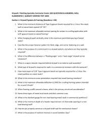 Drywall / Painting Specialty Contractor Exams 200 QUESTIONS & ANSWERS, WELL ELABORATED |