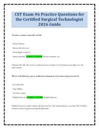 CST Exam #6 Practice Questions for the Certified Surgical Technologist 2026 Guide