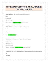 CST EXAM QUESTIONS AND ANSWERS 2025-2026 GUIDE