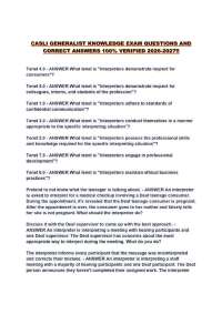 CASLI GENERALIST KNOWLEDGE EXAM QUESTIONS AND CORRECT ANSWERS 100% VERIFIED 2026-2027!!