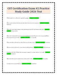 CST Certification Exam #2 Practice Study Guide 2026 Test