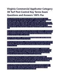 Virginia Commercial Applicator Category 3B Turf Pest
