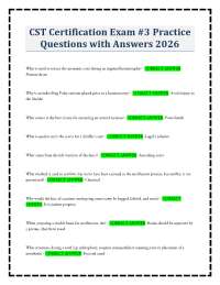 CST Certification Exam #3 Practice Questions with Answers 202