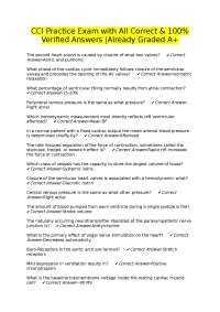 CCI Practice Exam with All Correct & 100% Verified Answers |Already Graded A+