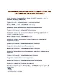 CASLI GENERALIST KNOWLEDGE EXAM QUESTIONS AND 100% VERIFIED SOLUTIONS 2026-2027!!