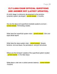CLT-LANA EXAM OFFICIAL QUESTIONS AND ANSWER KEY (LATEST UPDATED).