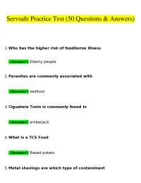ServSafe Practice Test 2026 (PDF) | 50 Questions & Answers | Food Safety