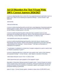 Ati GI Disorders For Test 5 Exam With 100% Correct Answers 2026/2027