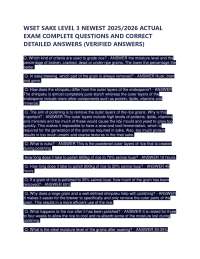 WSET SAKE LEVEL 3 NEWEST 2025/2026 ACTUAL EXAM COMPLETE QUESTIONS AND CORRECT DETAILED