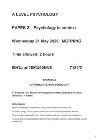 ACTUAL 2025 AQA A LEVEL PSYCHOLOGY 7182/2 PAPER 2 – Psychology in context QUESTION PAPER