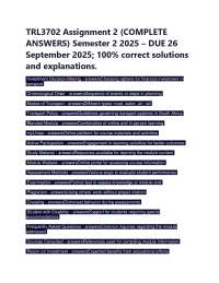 TRL3702 Assignment 2 (COMPLETE ANSWERS) Semester 2 2025