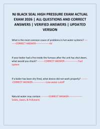 NJ BLACK SEAL HIGH PRESSURE EXAM ACTUAL EXAM 2026 | ALL QUESTIONS AND CORRECT ANSWERS