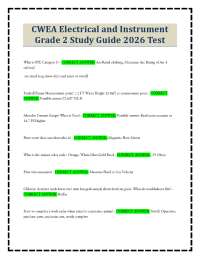 CWEA Electrical and Instrument Grade 2 Study Guide 2026 Test
