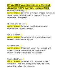 CTVA 310 Exam Questions + Verified Answers 100% correct, Update 2026