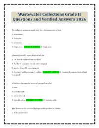 Wastewater Collections Grade II Questions and Verified Answers 2026