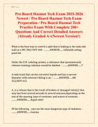 Pro Board Hazmat Tech Exam 2025–2026 Newest Pro Board Hazmat Tech Exam Preparation Practic