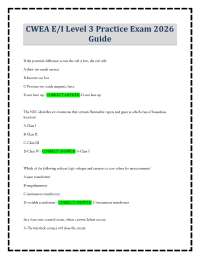 CWEA E/I Level 3 Practice Exam 2026 Guide