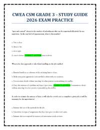 CWEA CSM GRADE 3 - STUDY GUIDE 2026 EXAM PRACTICE