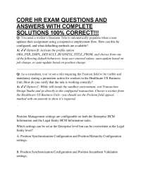 CORE HR EXAM QUESTIONS AND ANSWERS WITH COMPLETE SOLUTIONS 100% CORRECT!!!
