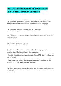 RICA ASSESSMENT STUDY SHEET 2026 ACCURATE ANSWERS VERIFIED