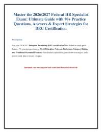 2026 Federal HR Hiring Exam Study Guide & Practice Test